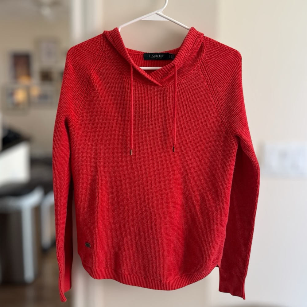 Ralph Lauren Knit Hooded Sweater Size Small